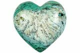Polished Malachite & Chrysocolla Heart - Peru #207616-1